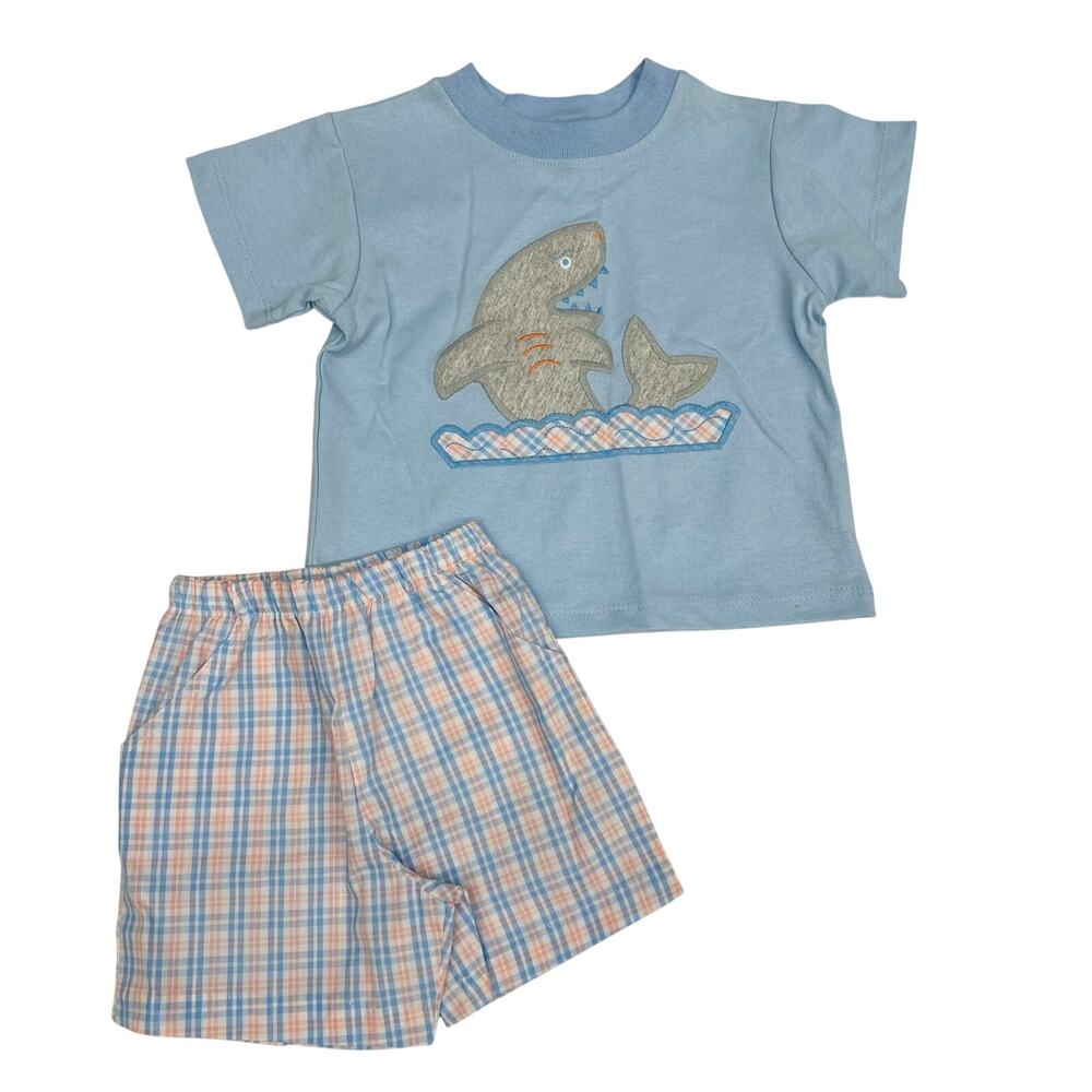 NWT Bailey Boys 18M Shark Boys Short Set